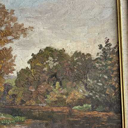Classic Landscape Oil Painting "Autumn Tree" Vintage Art Holland Art Shop
