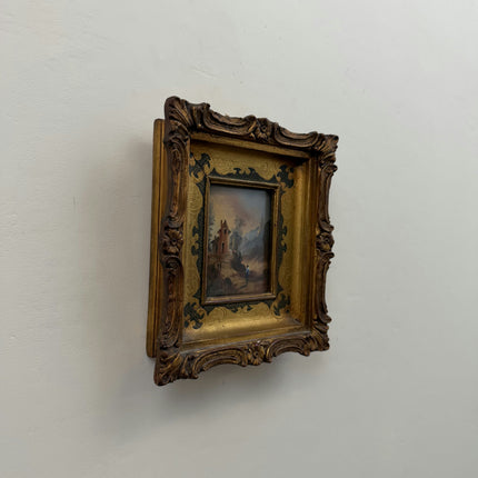 Refined Landscape Oil Painting "Gilded Frame" Elegant Small Artwork Holland Art Shop