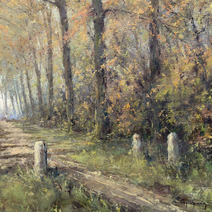 Timeless Landscape Oil Painting "Tree Alley" Detailed Artwork Holland Art Shop