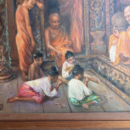 Authentic Figurative Oil Painting "Wooden Frame" Rustic Large Art Holland Art Shop