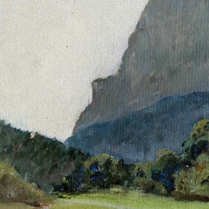 Handcrafted Landscape Oil Painting "Mountain Ridge" Authentic Small Art Holland Art Shop