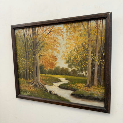 Original Landscape Oil Painting "Autumn Trees" Refined Art Holland Art Shop