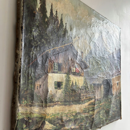 Timeless Landscape Oil Painting "Wooden Chalet" Classic Artwork Holland Art Shop