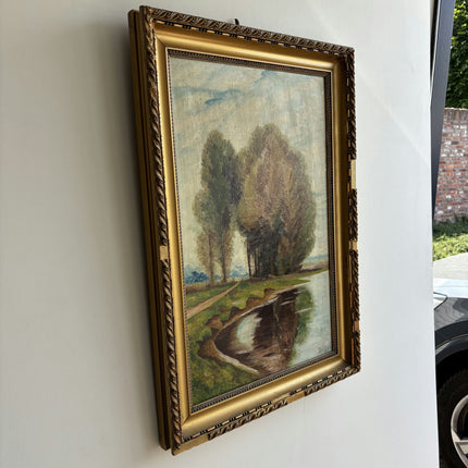 Timeless Landscape Oil Painting "Clustered Trees" Traditional Art Holland Art Shop