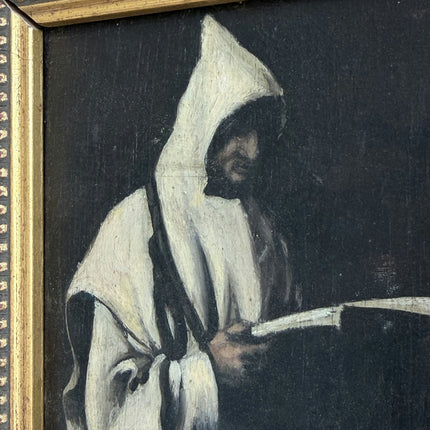 Original Portrait Oil Painting "Hooded Figure" Authentic Small Art Holland Art Shop
