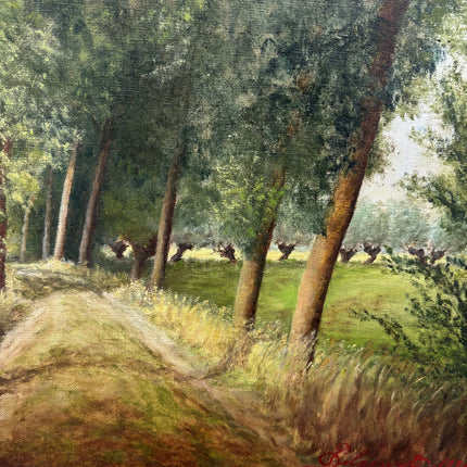 Classic Landscape Oil Painting "Tree Avenue" Vintage Artwork Holland Art Shop