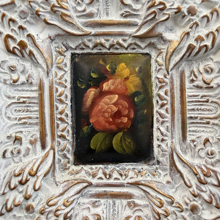 Original Floral Still Life Oil Painting "Ornate Frame" Authentic Small Artwork Holland Art Shop