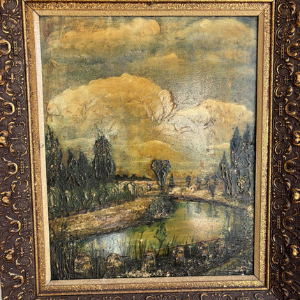 Original Landscape Oil Painting "Gilded Frame" Timeless Artwork Holland Art Shop