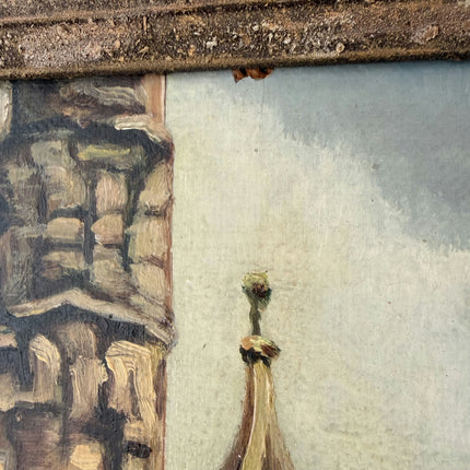 Original Cityscape Oil Painting "Stone Gateway" Classic Art Holland Art Shop