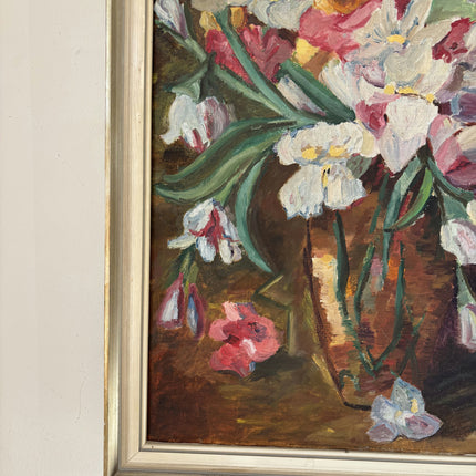 Handcrafted Oil Painting Still Life "Vase Of Flowers" Expressive Medium Artwork Holland Art Shop