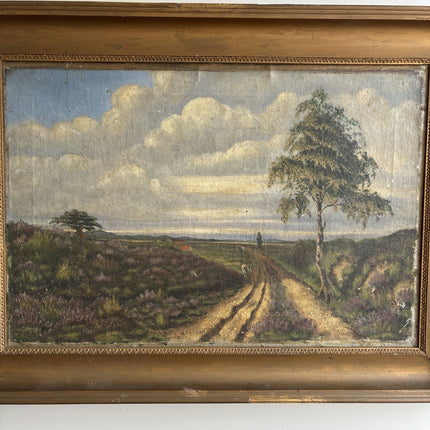 Elegant Landscape Oil Painting "Solitary Tree" Refined Large Artwork Holland Art Shop