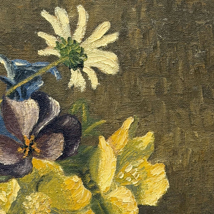 Handcrafted Still Life Oil Painting "White Daisy" Classic Artwork Holland Art Shop