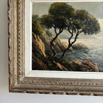 Elegant Seascape Oil Painting "Coastal Tree" Classic French Art Holland Art Shop
