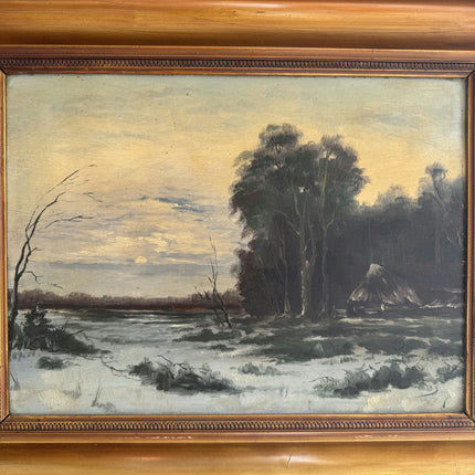 Rustic Landscape Oil Painting "Gilded Frame" Original Artwork Holland Art Shop