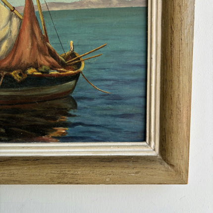 Traditional Seascape Oil Painting "Sailboat Group" Refined Art Holland Art Shop
