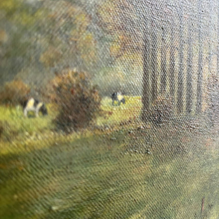 Detailed Landscape Oil Painting "Grazing Cows" Expressive Dutch Artwork Holland Art Shop