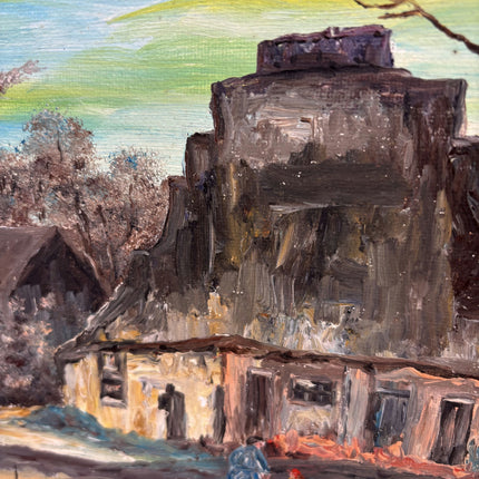Original Landscape Oil Painting "Snowy House" Expressive Small Art Holland Art Shop