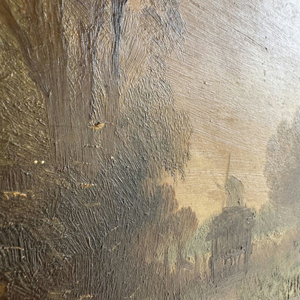 Rustic Landscape Oil Painting "Golden Frame" Traditional Artwork Holland Art Shop