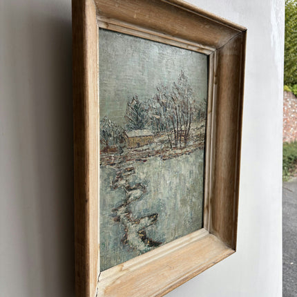 Timeless Winter Landscape Oil Painting "Winter Trees" Refined Belgique Art Holland Art Shop