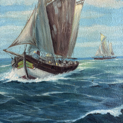 Detailed Seascape Oil Painting "Sailing Ship" Elegant Artwork Holland Art Shop
