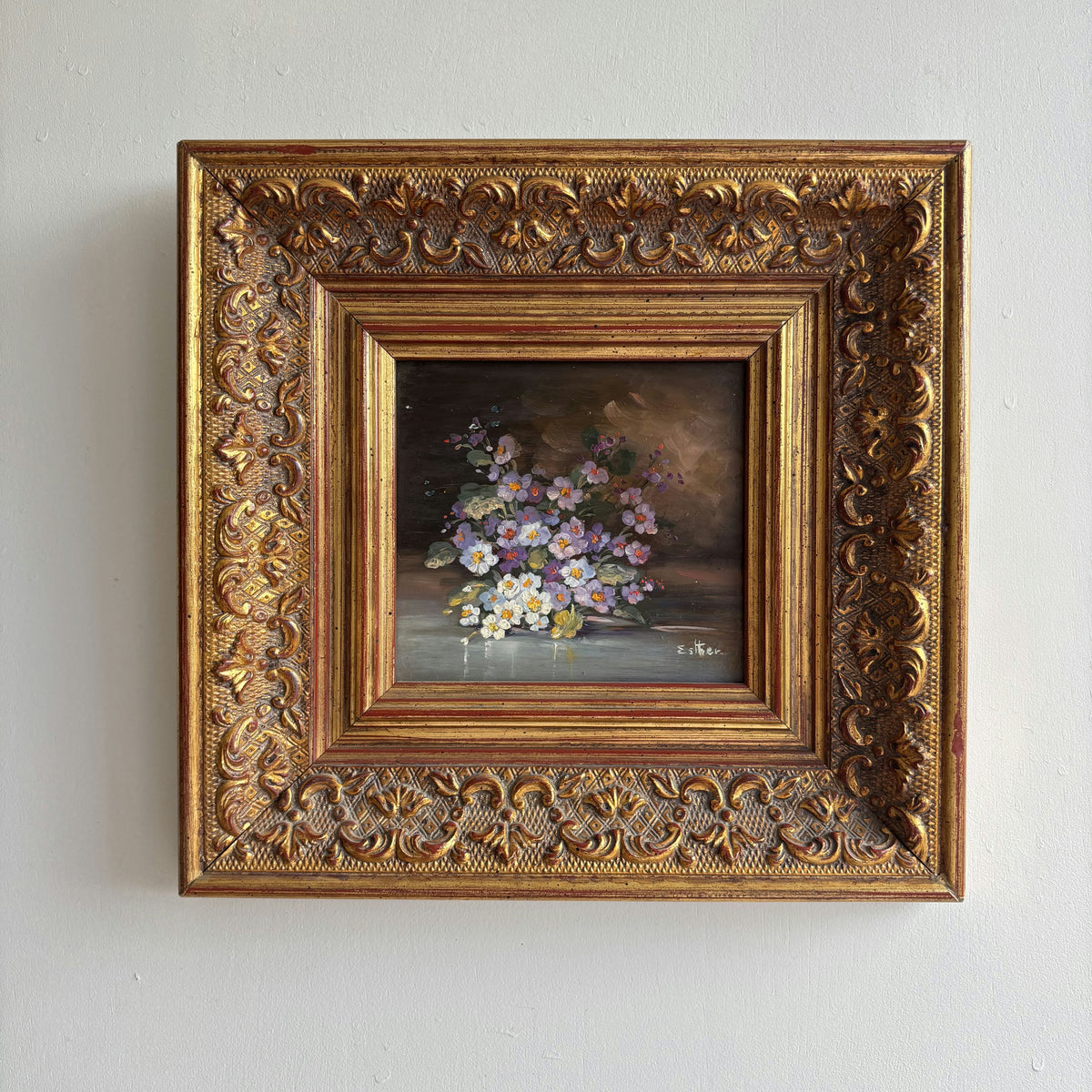 Vintage Still Life Oil Painting 