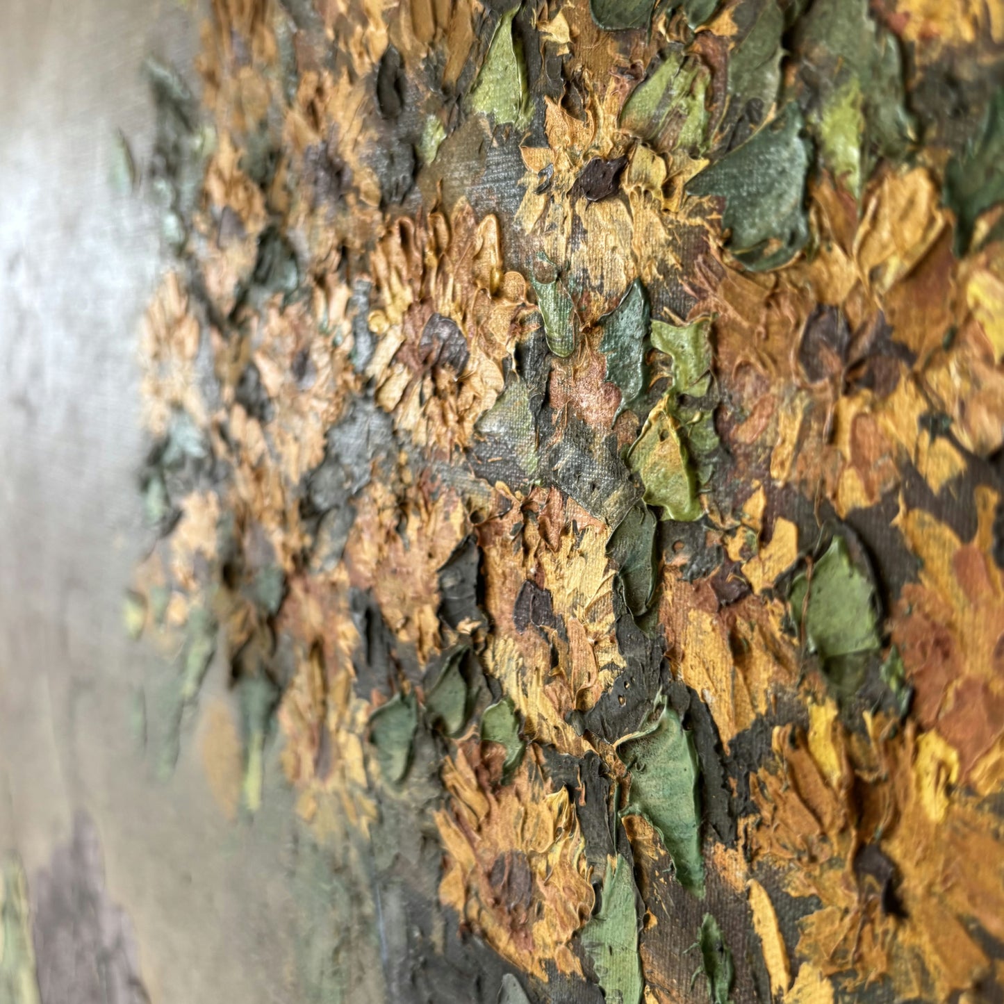 Authentic Floral Still Life Oil Painting "Sunflower Vase" Intriguing Medium Art