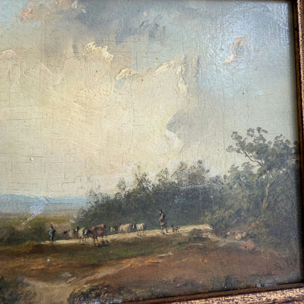 Detailed Landscape Oil Painting "Gilded Frame" Classic Small Art Holland Art Shop