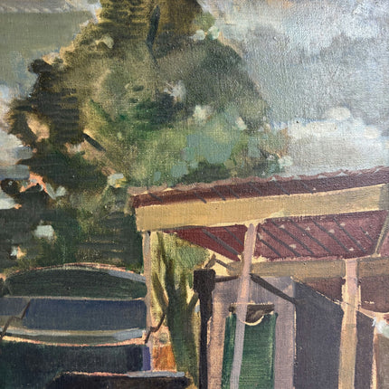 Classic Farm Oil Painting "Wooden Cart" Vintage Art Holland Art Shop