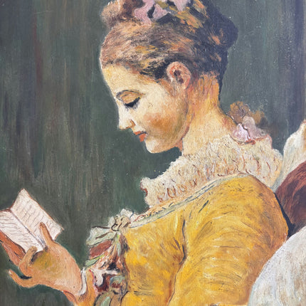 Rustic Portrait Oil Painting "Reading Woman" Traditional Art Holland Art Shop