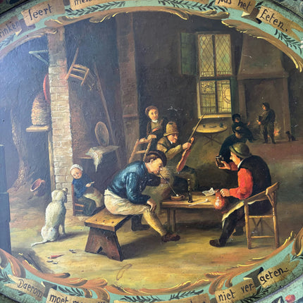 19th Century Antique Figurative Oil Painting "Wooden Tray" Art Holland Art Shop