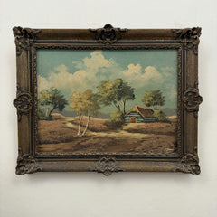 Authentic Landscape Oil Painting "Thatched Cabin" Refined Art Holland Art Shop