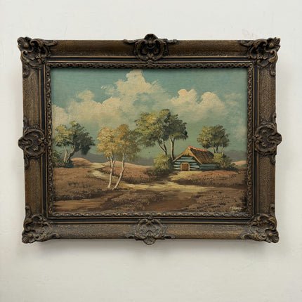 Authentic Landscape Oil Painting "Thatched Cabin" Refined Art Holland Art Shop