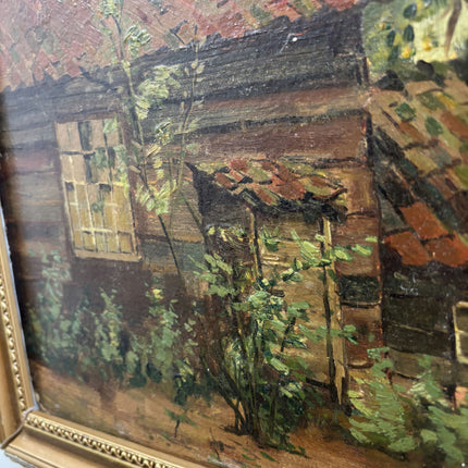 Authentic Landscape Oil Painting "Thatched Roof" Elegant Artwork Holland Art Shop