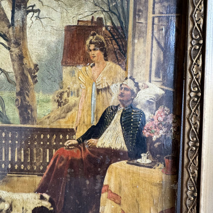 Elegant Figurative Oil Painting "Gilded Frame" Vintage Art Holland Art Shop