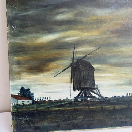 Classic Landscape Oil Painting "Old Windmill" Rustic Large Art Holland Art Shop