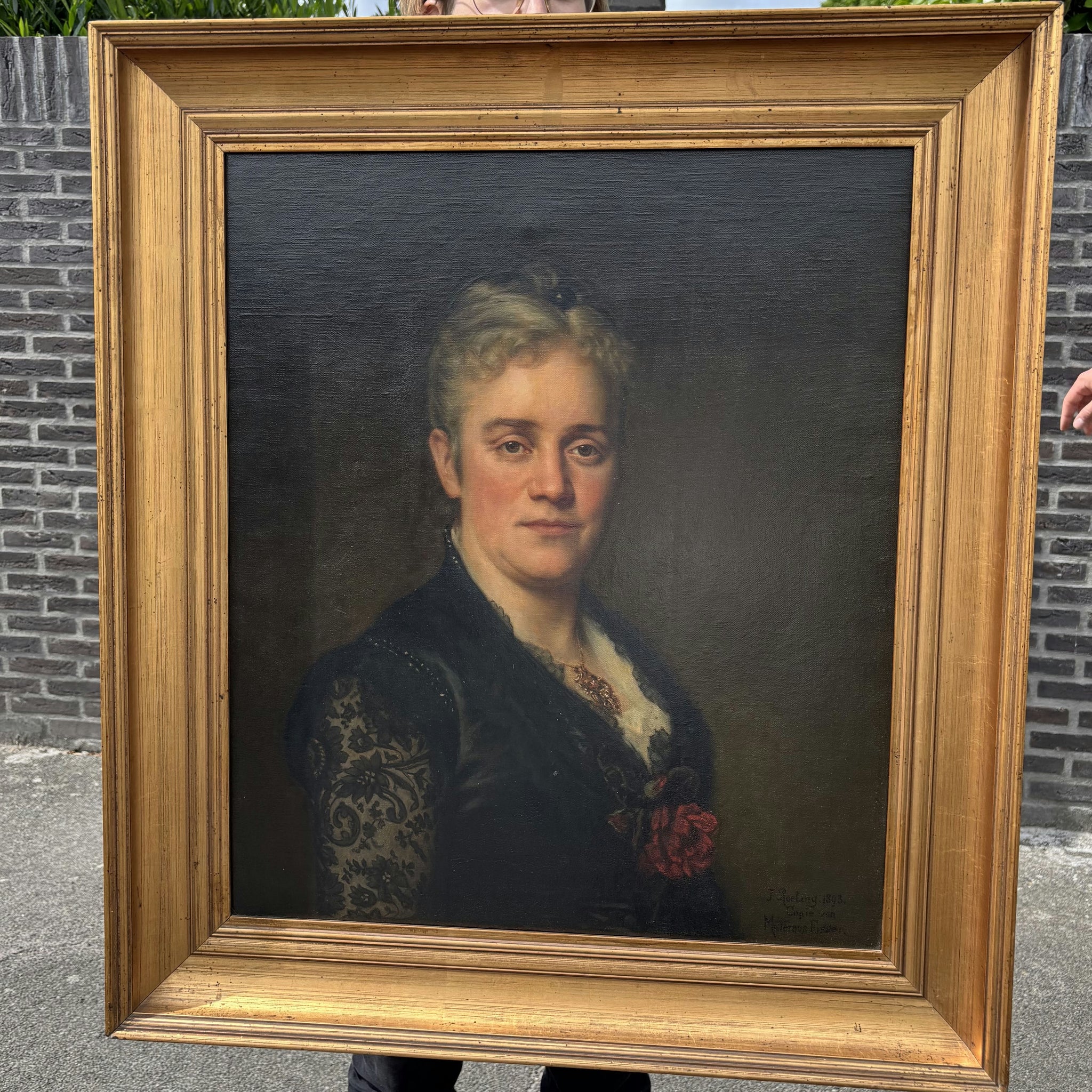 1893 Antique Portrait Oil Paintings 