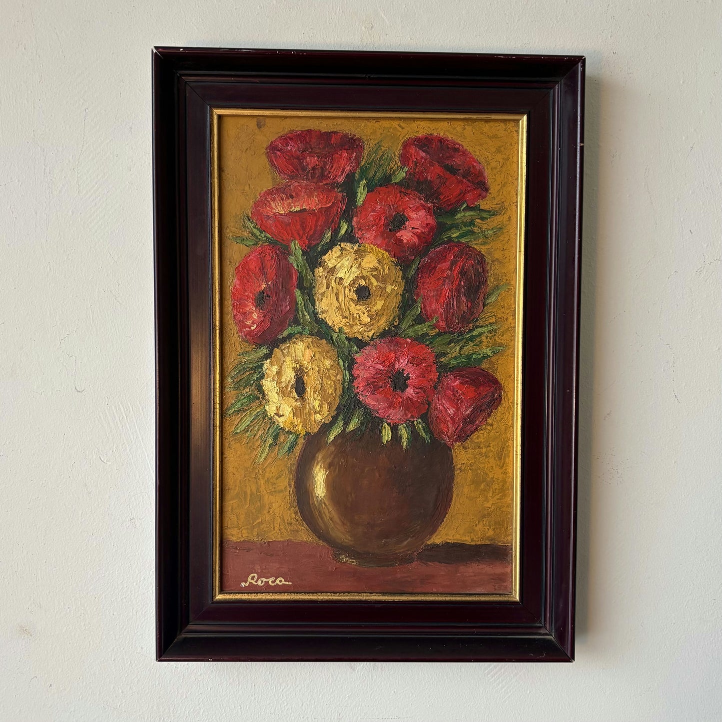 Authentic Flowery Still Life "Floral Arrangement" Remarkable Medium Art