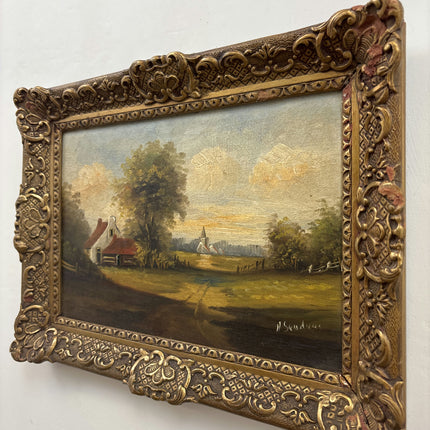 Classic Landscape Oil Painting "Country Cottage" Elegant Dutch Artwork Holland Art Shop