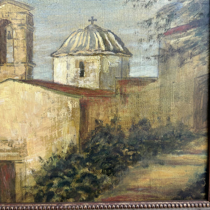 Original Cityscape Oil Painting "Church Dome" Expressive Small Artwork Holland Art Shop