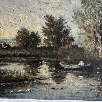 Authentic Landscape Oil Painting "Gilded Frame" Refined Artwork Holland Art Shop