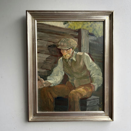Detailed Portrait Oil Painting "Seated Man" Original Artwork Holland Art Shop