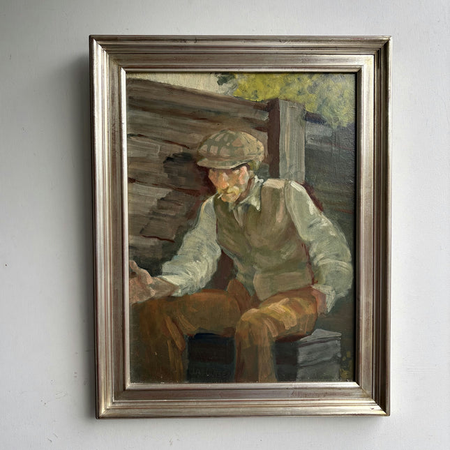Detailed Portrait Oil Painting "Seated Man" Original Artwork Holland Art Shop