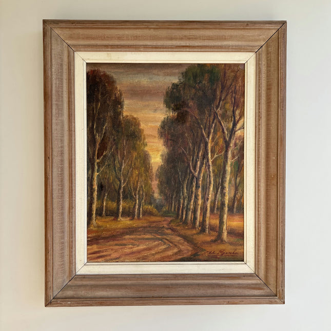 Timeless Landscape Oil Painting "Row Of Trees" Original Artwork Holland Art Shop