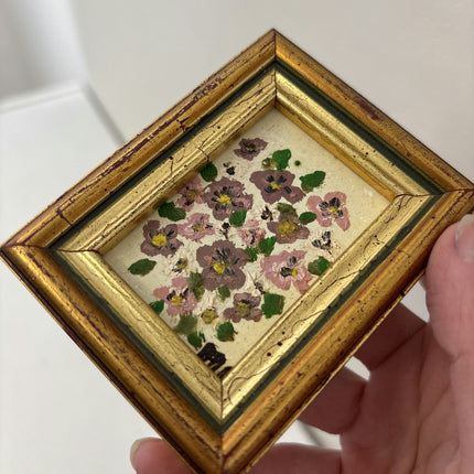 Vintage Floral Still Life Oil Painting "Framed Flowers" Expressive Small Artwork Holland Art Shop