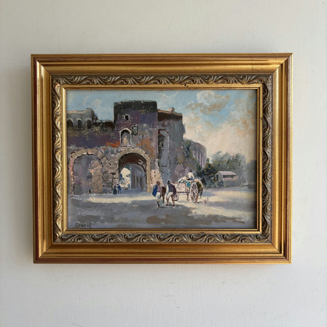 Classic Cityscape Oil Painting "Horse Cart" Timeless Small Art Holland Art Shop
