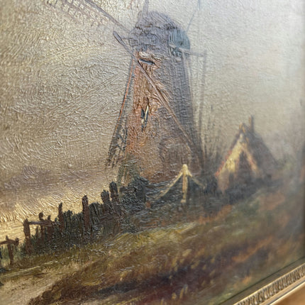 Original Landscape Oil Painting "Gilded Frame" Rustic Artwork Holland Art Shop