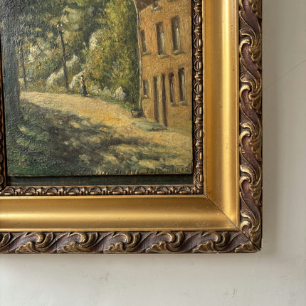 Detailed Interior Oil Painting "Golden Frame" Expressive Small Art Holland Art Shop
