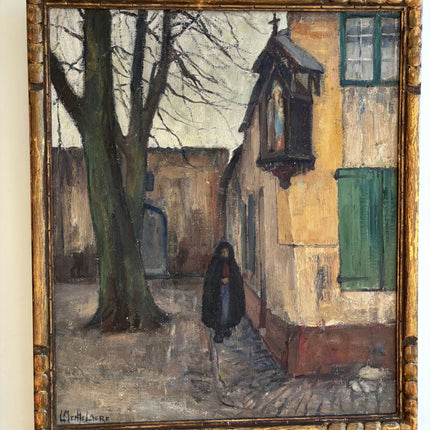 Classic Figurative Oil Painting "Hooded Figure" Handcrafted Artwork Holland Art Shop