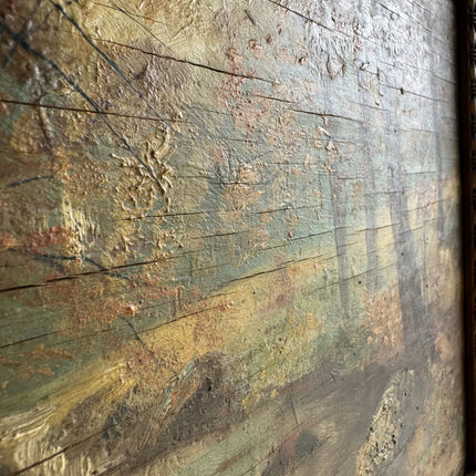 Antique Landscape Oil Painting "Gilded Frame" Detailed Art Holland Art Shop