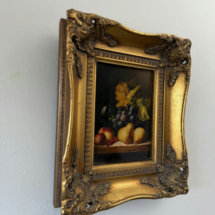 19th Century Oil Painting Still Life "Fruit Arrangement" Small Art Holland Art Shop